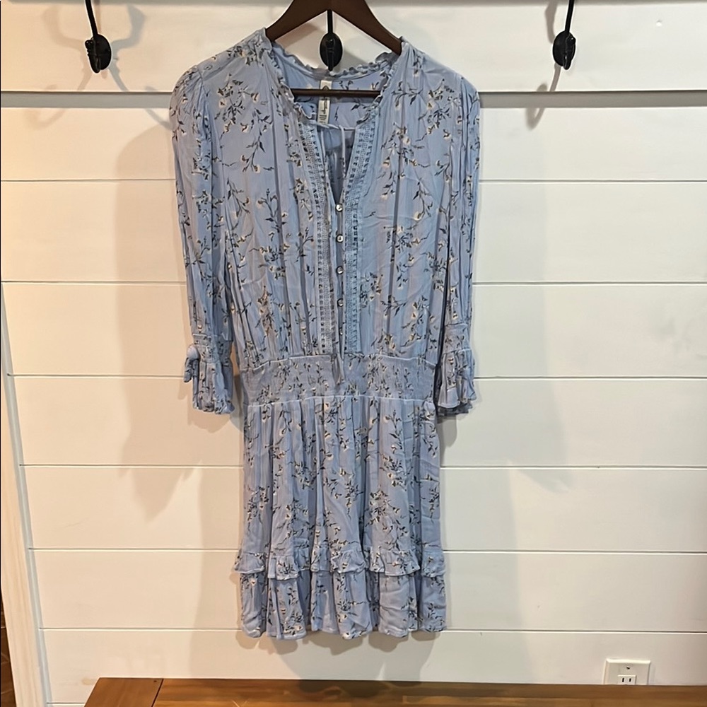 Floral Blue Dress